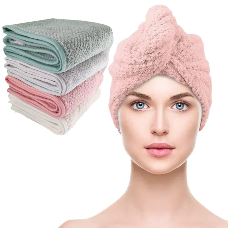 Turban Kopf Wrap Bade Werkzeuge Mikrofaser Nach Dusche Haar Trocknen Wrap Frauen Mädchen Damen Handtuch Quick Dry Haar Hut Kappe