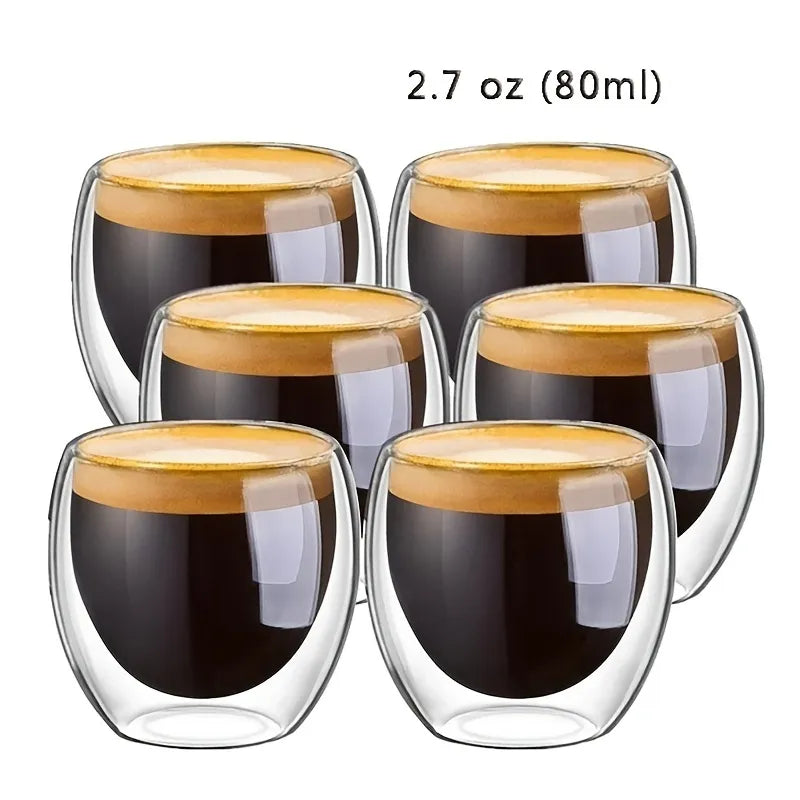1 stücke hitze beständige doppelwandige Glass chale Bier Espresso Kaffeetasse Set handgemachte Bierkrug Tee Glas Whisky Glas Tassen Trink geschirr