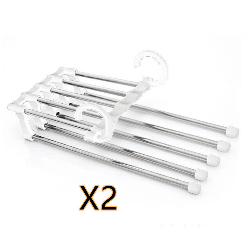 5 In 1 Schrank Aufhänger Multi-funktionale Kleiderbügel Hosen Edelstahl Magie Kleiderschrank Kleidung Kleiderbügel Für Kleidung Rack