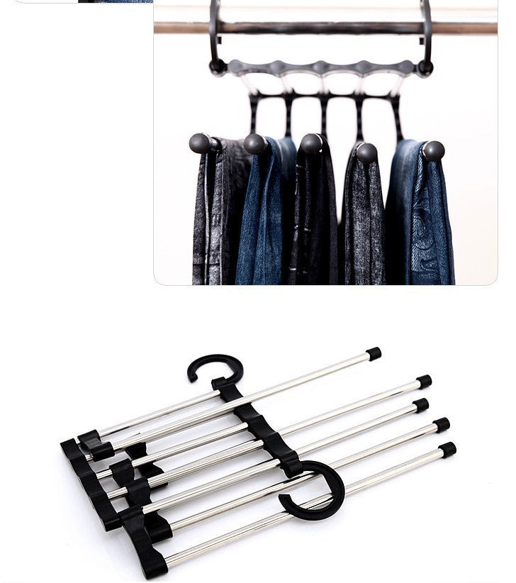 5 In 1 Schrank Aufhänger Multi-funktionale Kleiderbügel Hosen Edelstahl Magie Kleiderschrank Kleidung Kleiderbügel Für Kleidung Rack