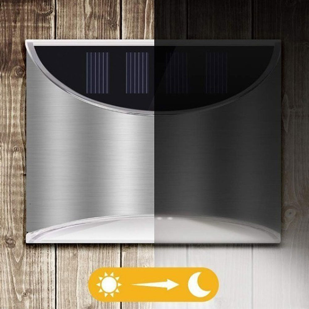 2 Packs Solar Powered Outdoor Wall Lamp Garden Step Light_9