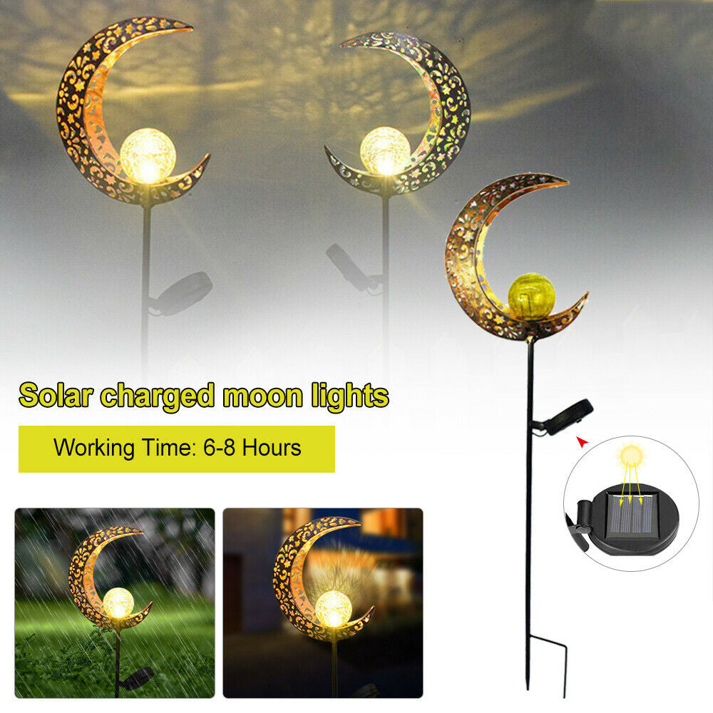 Crescent Hollow Half Moon Solar Powered Stake Lights_10