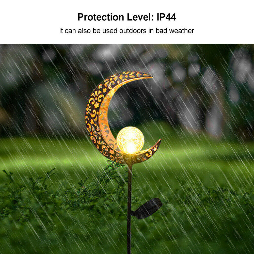 Crescent Hollow Half Moon Solar Powered Stake Lights_12