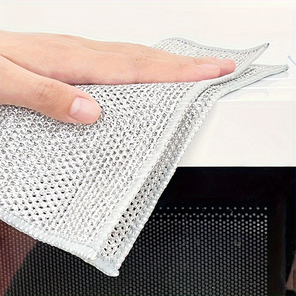 5/10pcs Non-stick Oil-free Mesh Wire Dishwashing Cloth For Kitchen Stove Dishwashing And Pot Washing_11