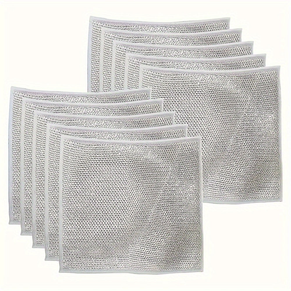 5/10pcs Non-stick Oil-free Mesh Wire Dishwashing Cloth For Kitchen Stove Dishwashing And Pot Washing_17