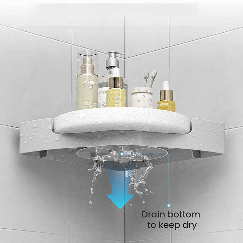 360° Rotate Shower Caddy Corner Lazy Susan Organizer Turntable_11