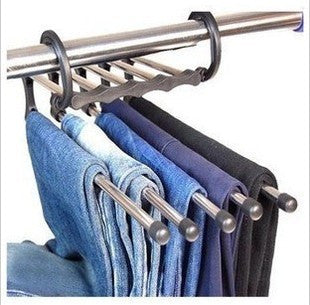 5 In 1 Schrank Aufhänger Multi-funktionale Kleiderbügel Hosen Edelstahl Magie Kleiderschrank Kleidung Kleiderbügel Für Kleidung Rack