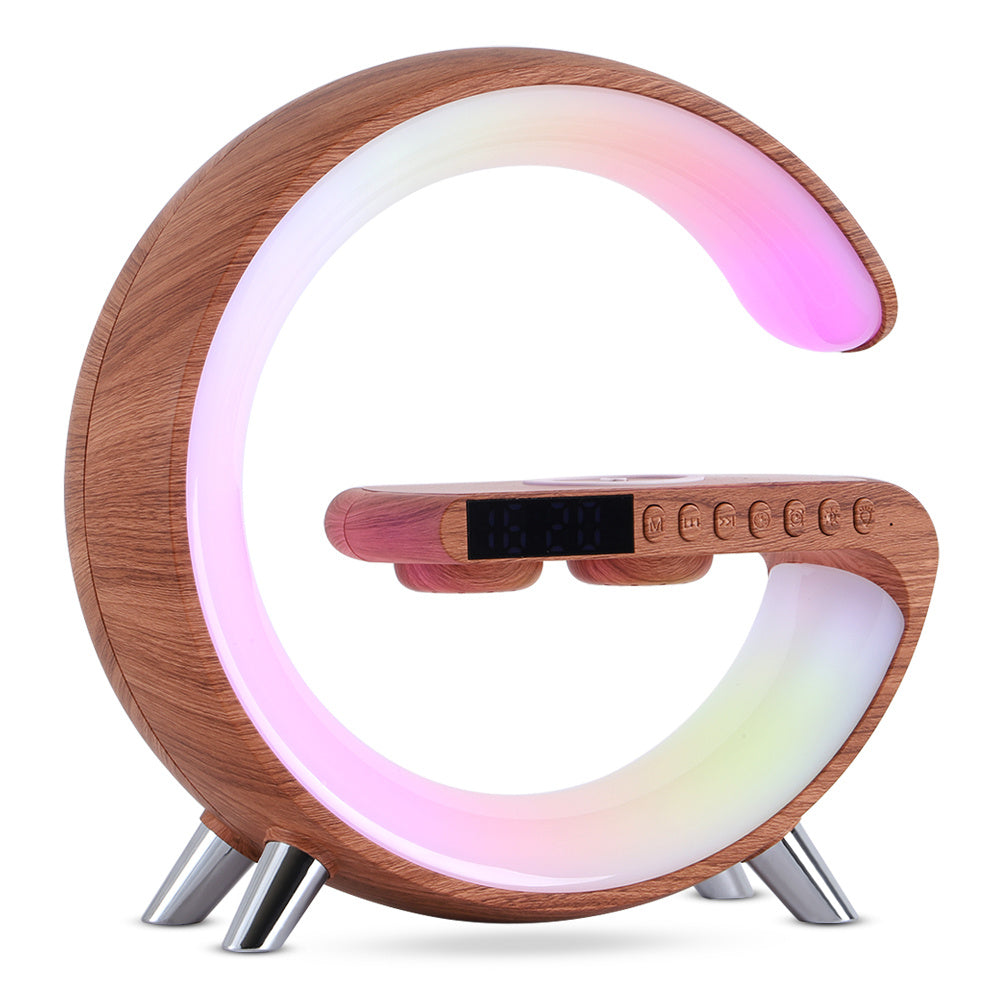 Intelligente Atmosphäre Lampe Bluetooth Lautsprecher Drahtlose Ladegerät Nacht Lampe Sonnenaufgang Wake-up Lampe Polar Lampe Wecker