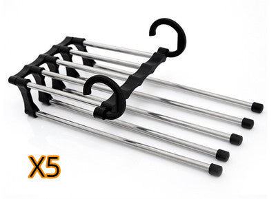 5 In 1 Schrank Aufhänger Multi-funktionale Kleiderbügel Hosen Edelstahl Magie Kleiderschrank Kleidung Kleiderbügel Für Kleidung Rack