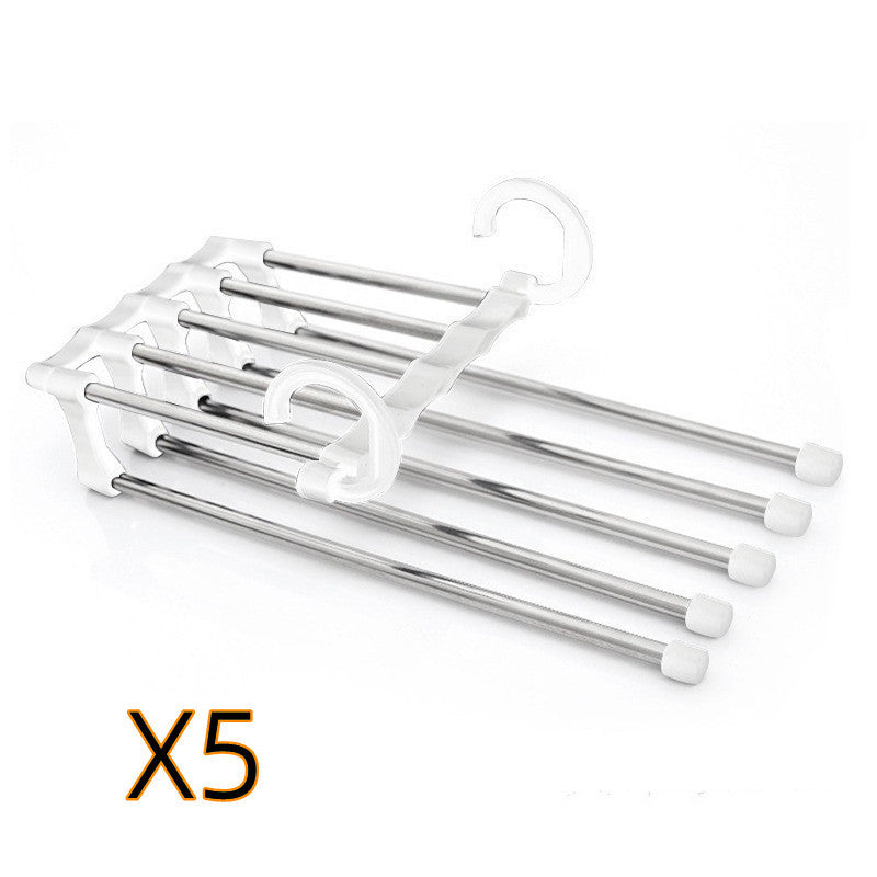 5 In 1 Schrank Aufhänger Multi-funktionale Kleiderbügel Hosen Edelstahl Magie Kleiderschrank Kleidung Kleiderbügel Für Kleidung Rack