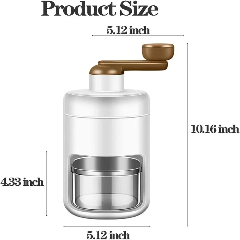 Tragbare handge kurbelte Smoothie-Maschine manuelle Eis rasierer Haushalt kleine Eisbrecher Mini rasierte Eismilchshake-Maschine