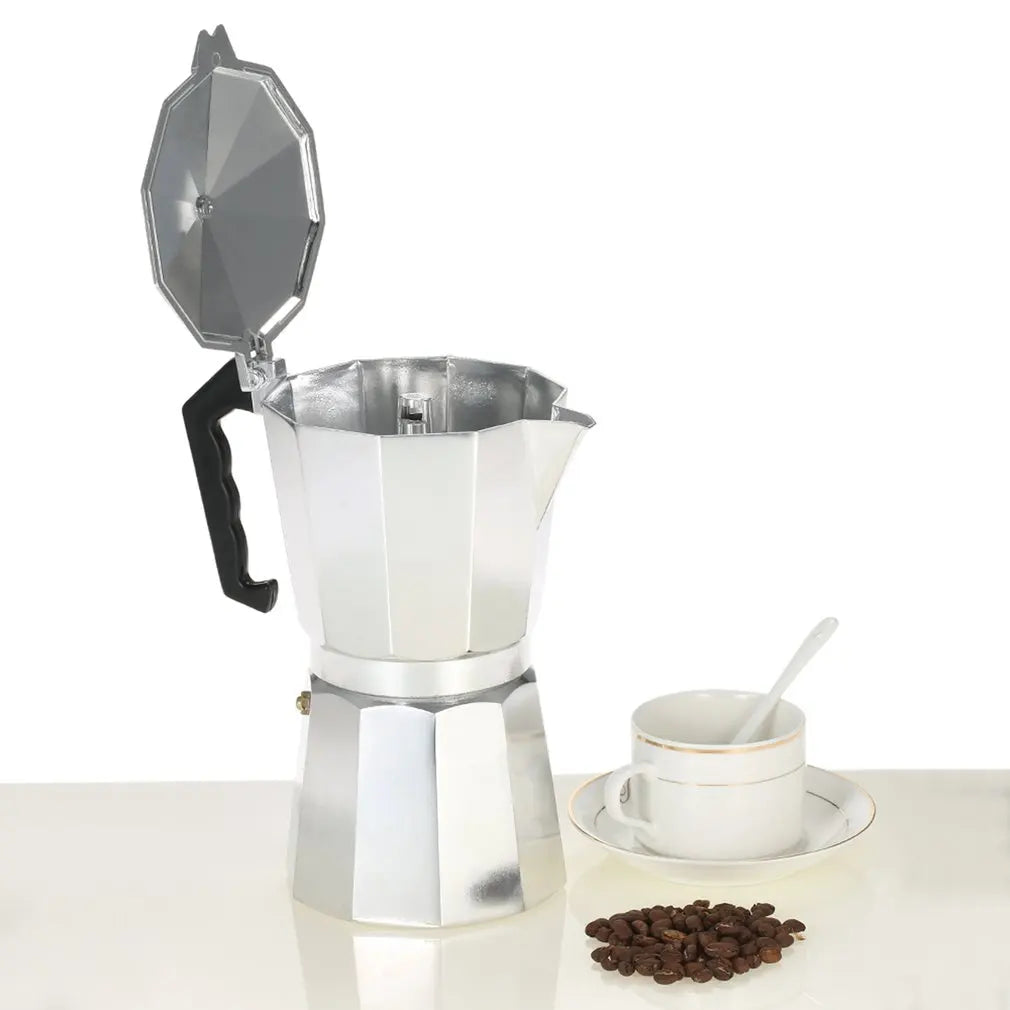 50ml 1 Tasse Aluminium Kaffeekanne 50ml 1 Tasse Kaffee maschine Espresso Perkolator Herd Mokka Topf elektrische Mode Herd