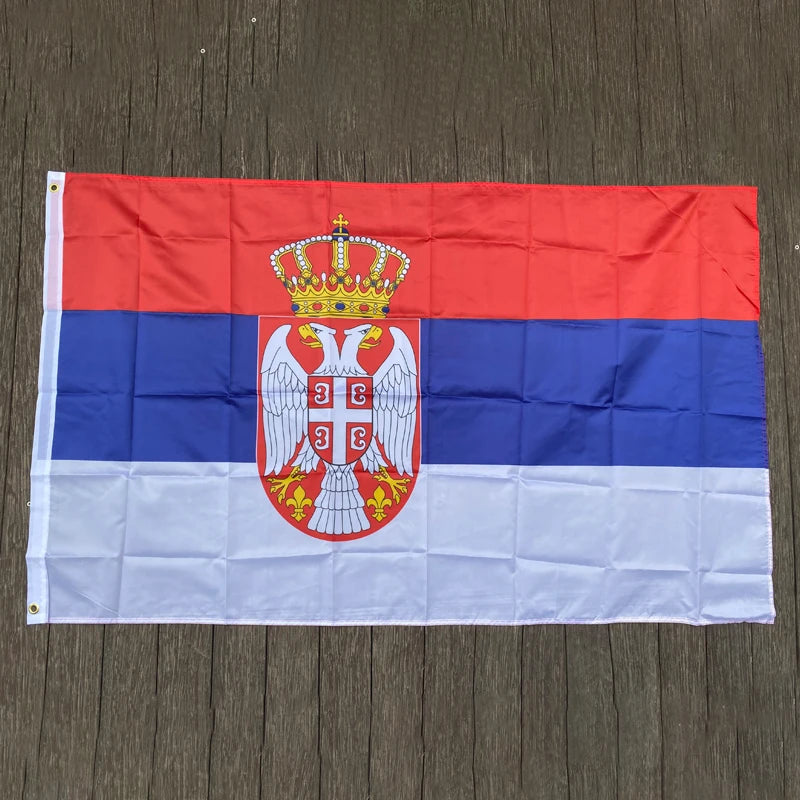 Xvggdg serbien flagge polyester flagge 5*3 ft 150*90 cm hochwertige hängende und fliegende