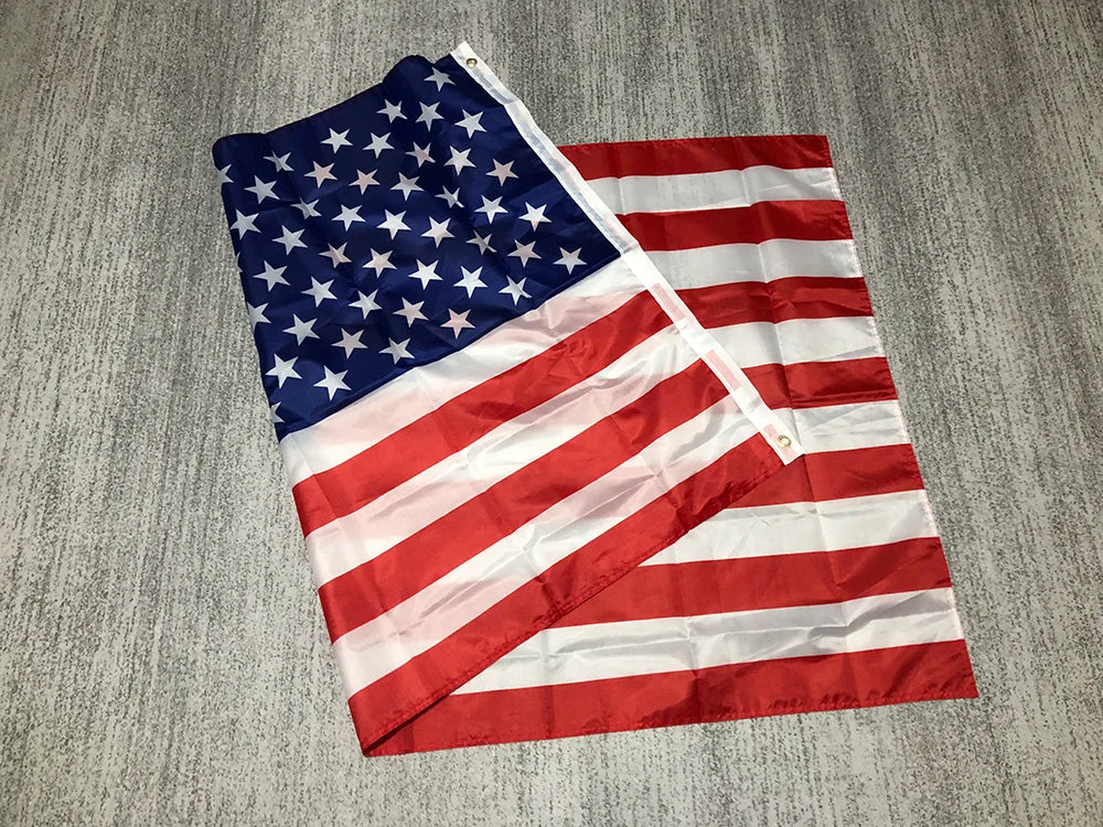 Freies verschiffen USA Flagge 60x90cm 90x150cm uns flagge Doppelseitig Gedruckt Polyester Amerikanischen flagge ösen USA Flagge