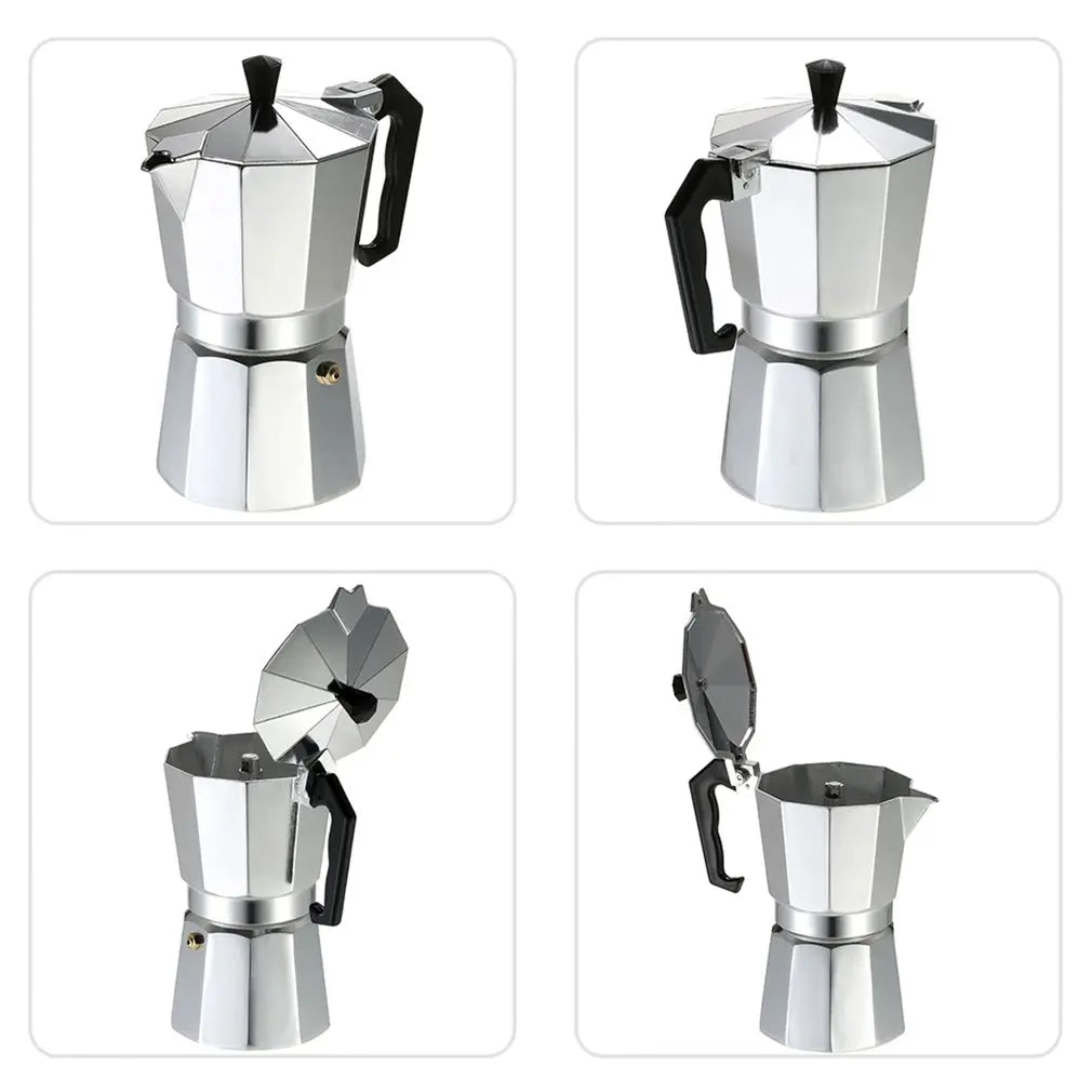 50ml 1 Tasse Aluminium Kaffeekanne 50ml 1 Tasse Kaffee maschine Espresso Perkolator Herd Mokka Topf elektrische Mode Herd