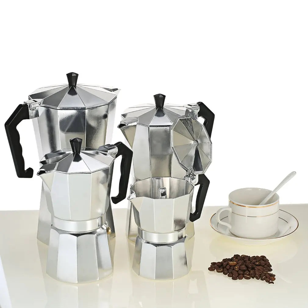 50ml 1 Tasse Aluminium Kaffeekanne 50ml 1 Tasse Kaffee maschine Espresso Perkolator Herd Mokka Topf elektrische Mode Herd