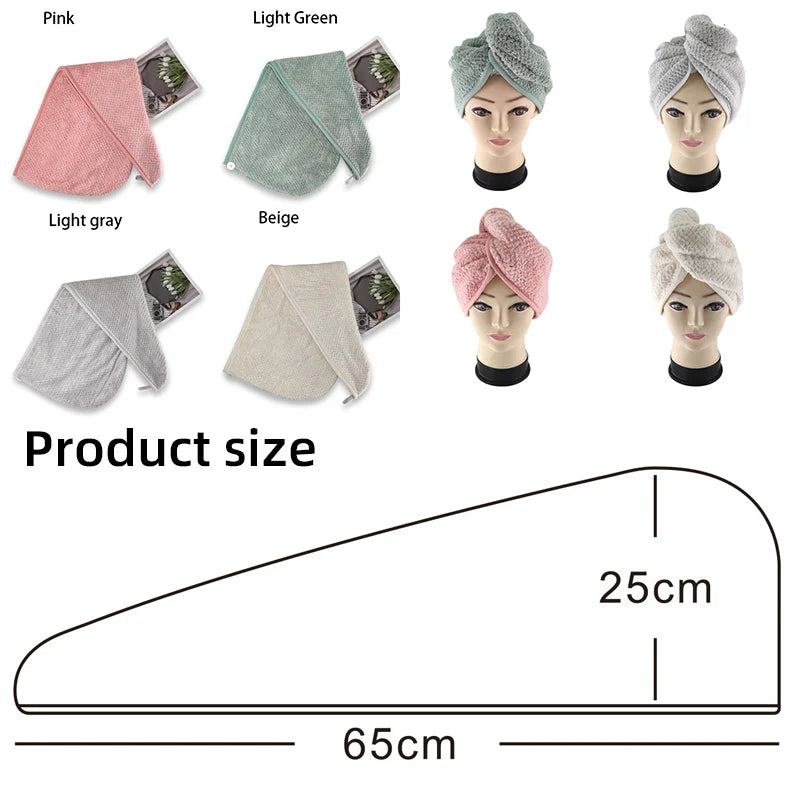 Turban Kopf Wrap Bade Werkzeuge Mikrofaser Nach Dusche Haar Trocknen Wrap Frauen Mädchen Damen Handtuch Quick Dry Haar Hut Kappe