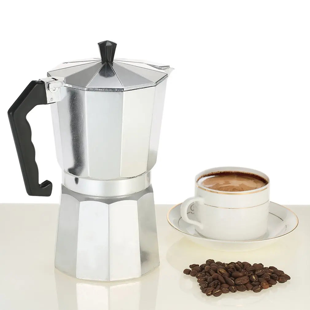 50ml 1 Tasse Aluminium Kaffeekanne 50ml 1 Tasse Kaffee maschine Espresso Perkolator Herd Mokka Topf elektrische Mode Herd