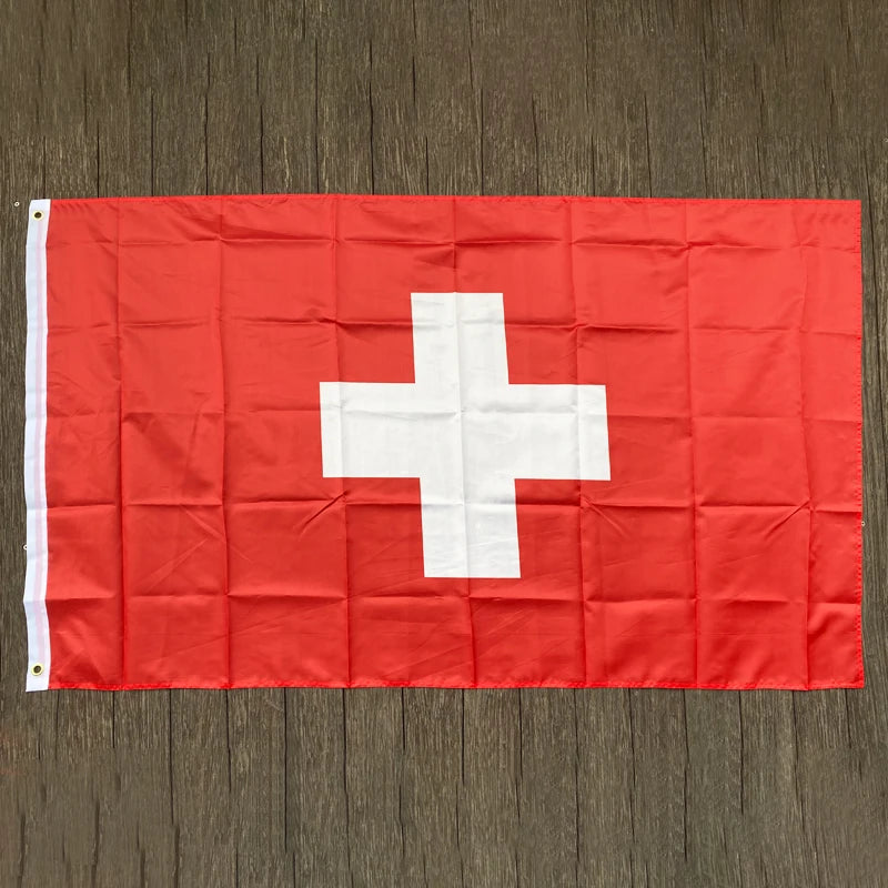 Freies verschiffen xvggdg Schweiz flagge 3*5 füße. Polyester flag.90 * 150cm große banner Schweizer flagge