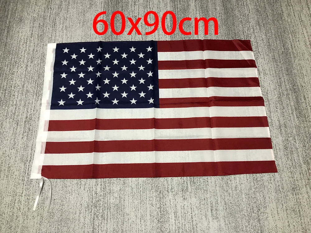 Freies verschiffen USA Flagge 60x90cm 90x150cm uns flagge Doppelseitig Gedruckt Polyester Amerikanischen flagge ösen USA Flagge