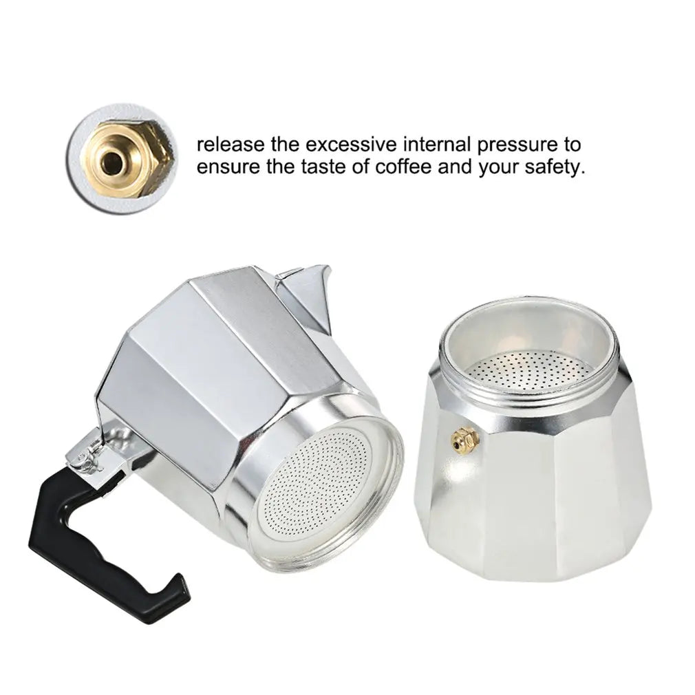 50ml 1 Tasse Aluminium Kaffeekanne 50ml 1 Tasse Kaffee maschine Espresso Perkolator Herd Mokka Topf elektrische Mode Herd