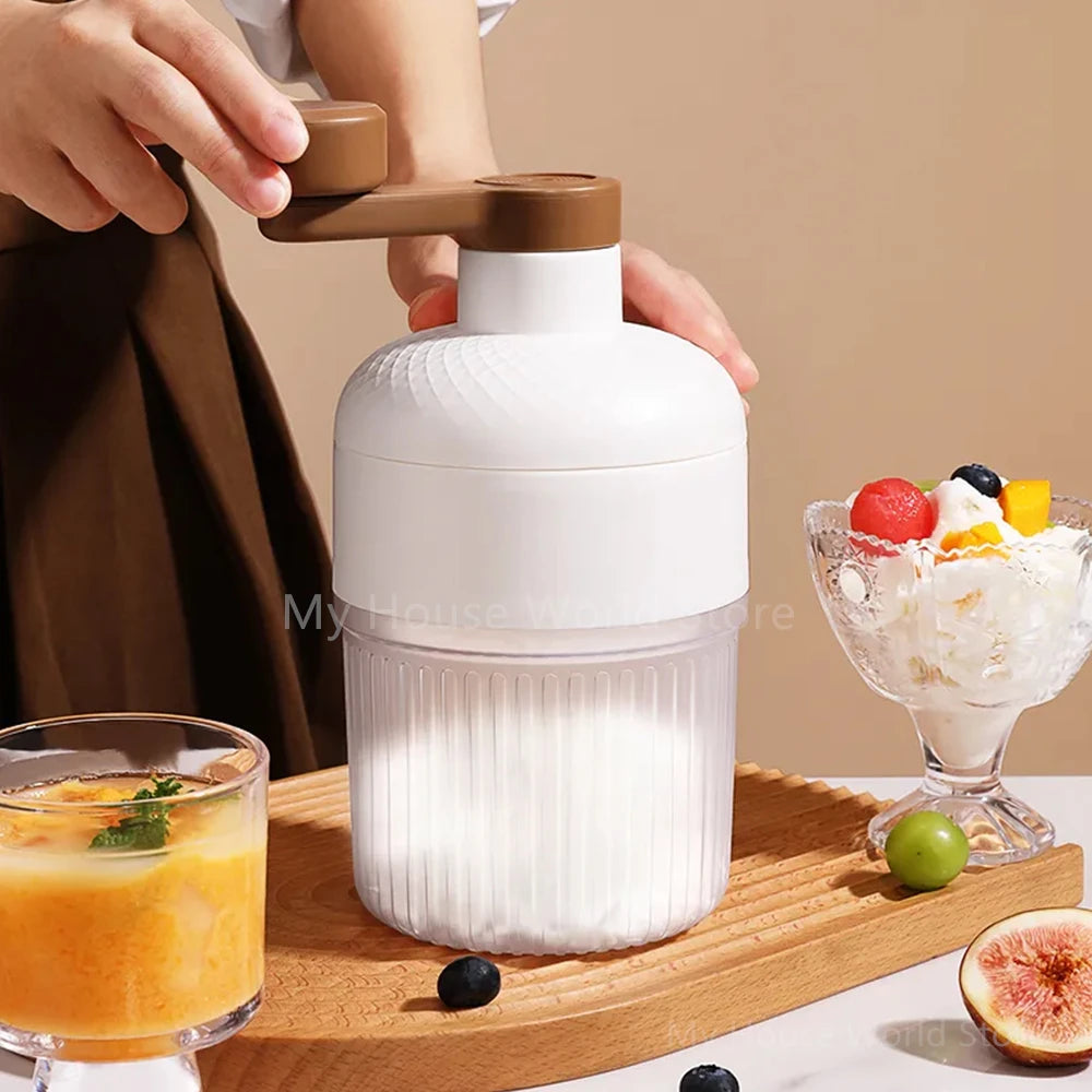 Rasierte Eismaschine Mini Eisbrecher hand betätigte rasierte Eis Milch shake Maker Haushalt tragbare kleine Hagel Maschine Küchen werkzeug