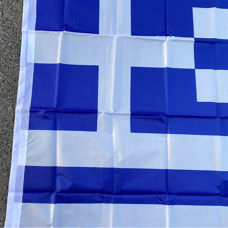 Aerlxemrbrae flagge 3x5ft Griechenland Flagge Griechischen Hellenische State Land Banner Griechenland Nationalen Banner Super-Poly Hängen Griechenland Flagge