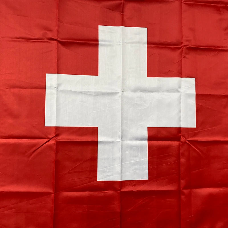 Freies verschiffen xvggdg Schweiz flagge 3*5 füße. Polyester flag.90 * 150cm große banner Schweizer flagge