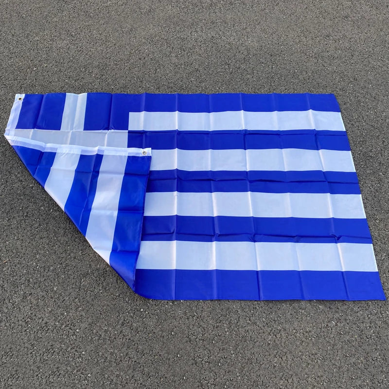 Aerlxemrbrae flagge 3x5ft Griechenland Flagge Griechischen Hellenische State Land Banner Griechenland Nationalen Banner Super-Poly Hängen Griechenland Flagge