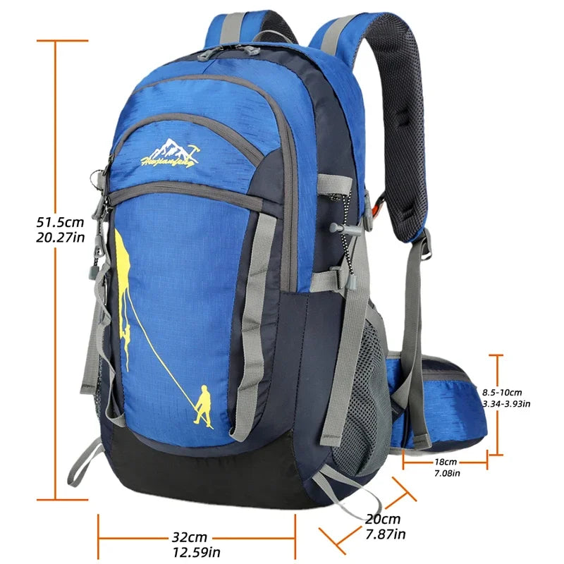 Outdoor-Sport Kurzstrecken-Rucksack Bergsteigen Reisetasche Camping Reise Rucksack Klettern Wandern Trink rucksack Wasserdicht Hohe Kapazität Zerbrechlich Multifunktional Alpenstock-Fixierung Überlebenswirrel