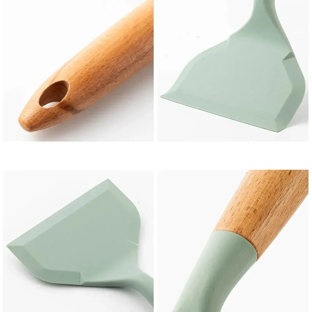 Silicone Spatula Cooking Utensils Beef Meat Egg Kitchen Scraper Wide Pizza Shovel Frying Non Stick Spatula Kitchenware Tools