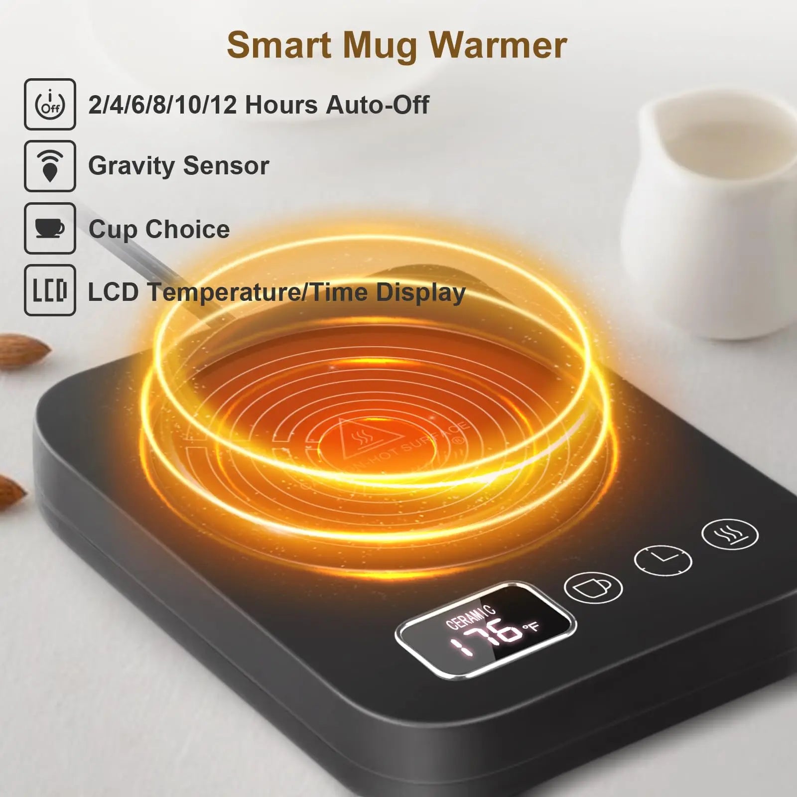 220V/110V Becher wärmer Milch Heizkissen Kaffeetasse Untersetzer Smart Electric Getränke wärmer Insulat 3 Gang verstellbares Büro nach Hause