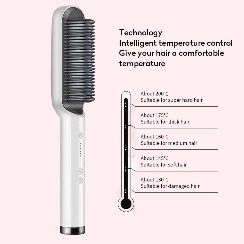 Haarglätter Kamm Haarglätter Und Lockiges Haar Dual-zweck Heißer Luft Kamm Elektrische Heizung Curling Rod Negative Ionen Doesn nicht Verletzungen Haar