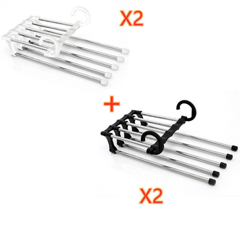 5 In 1 Schrank Aufhänger Multi-funktionale Kleiderbügel Hosen Edelstahl Magie Kleiderschrank Kleidung Kleiderbügel Für Kleidung Rack